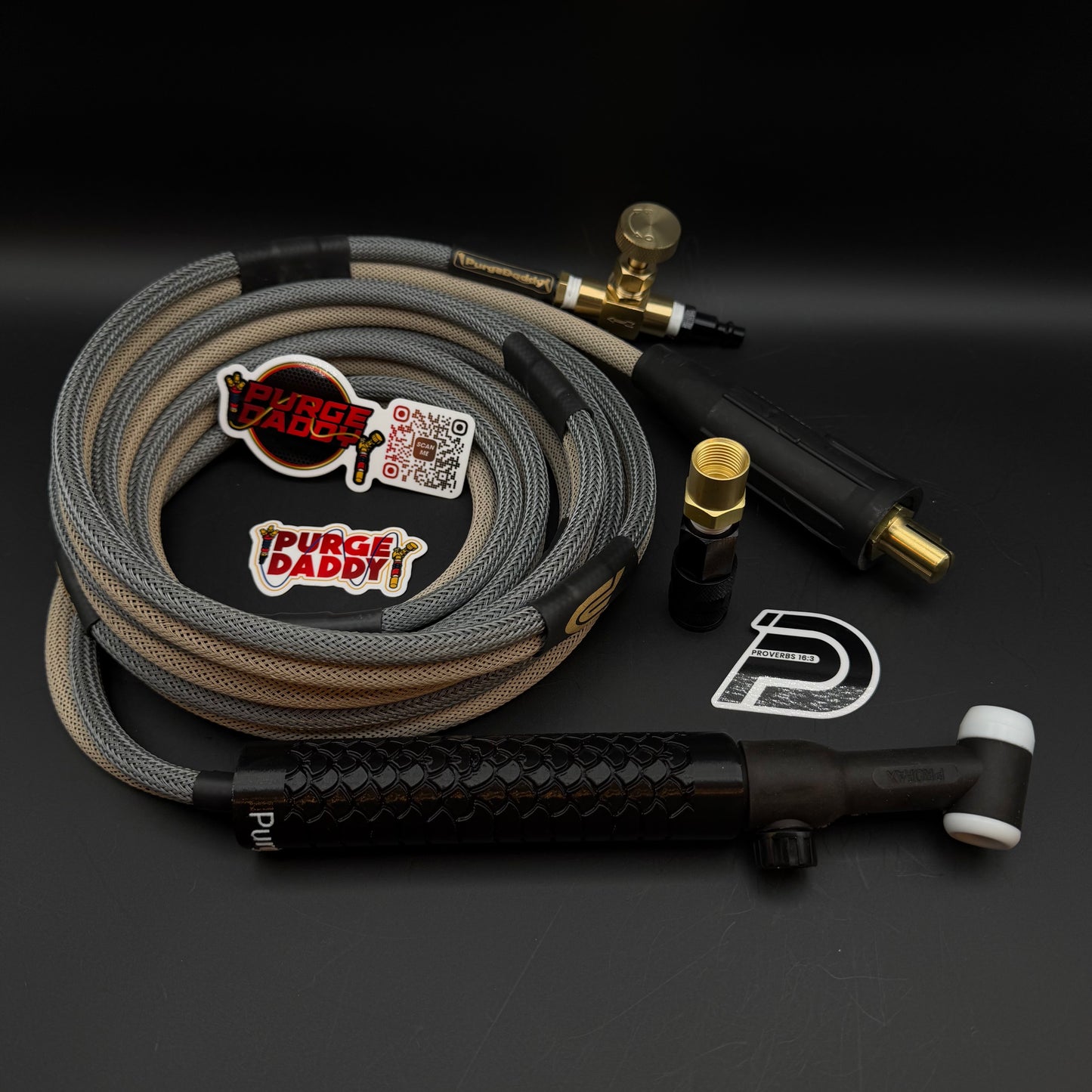 Platinum Grey and Beige 200A 2-Piece Tig Rig (Ready to Ship)