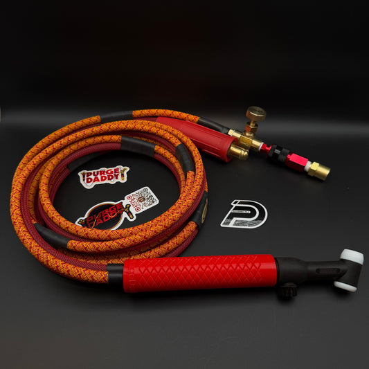 Red and Fire 200A 2-Piece Tig Rig (Ready to Ship)