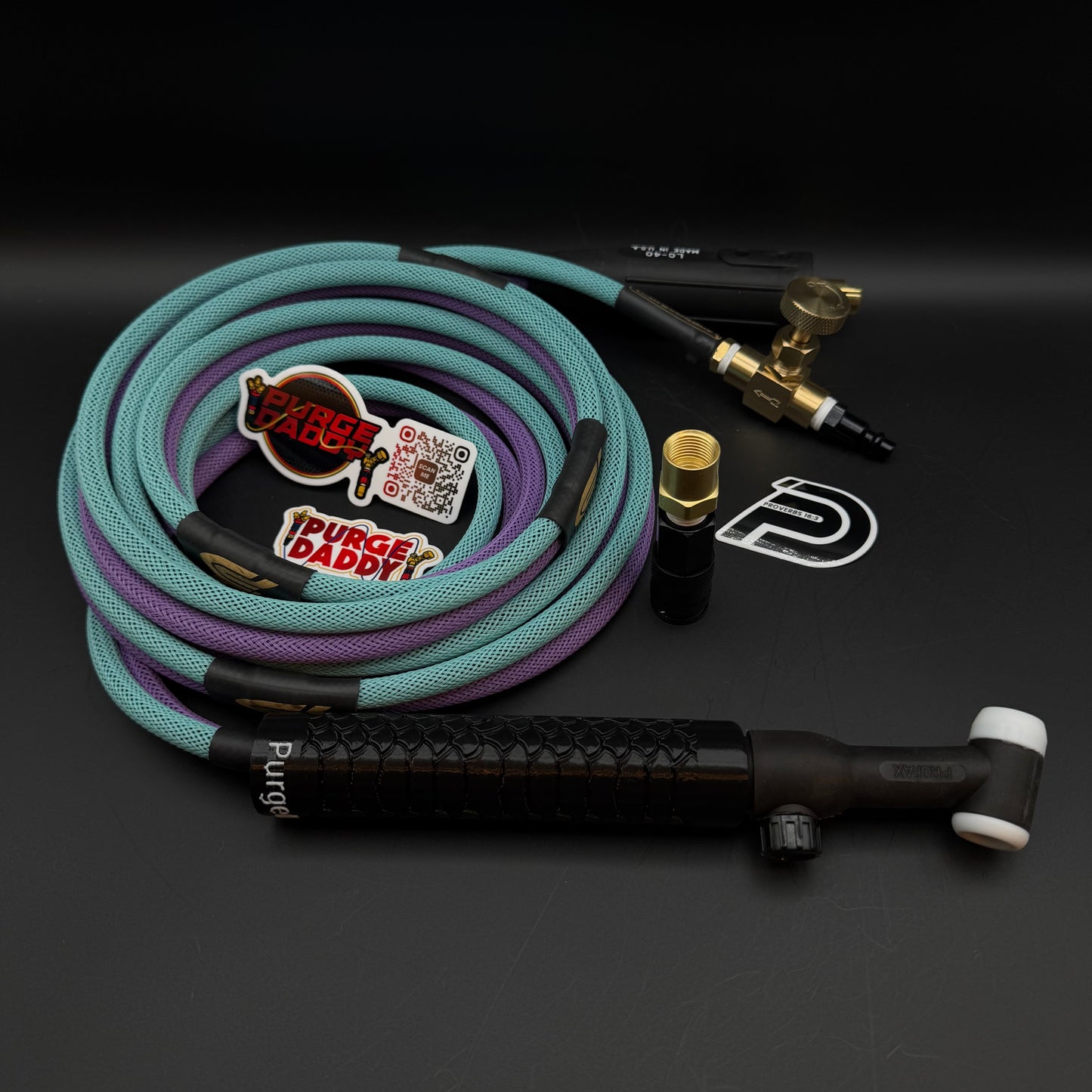 Lavender and Aqua 200A 2-Piece Tig Rig (Ready to Ship)