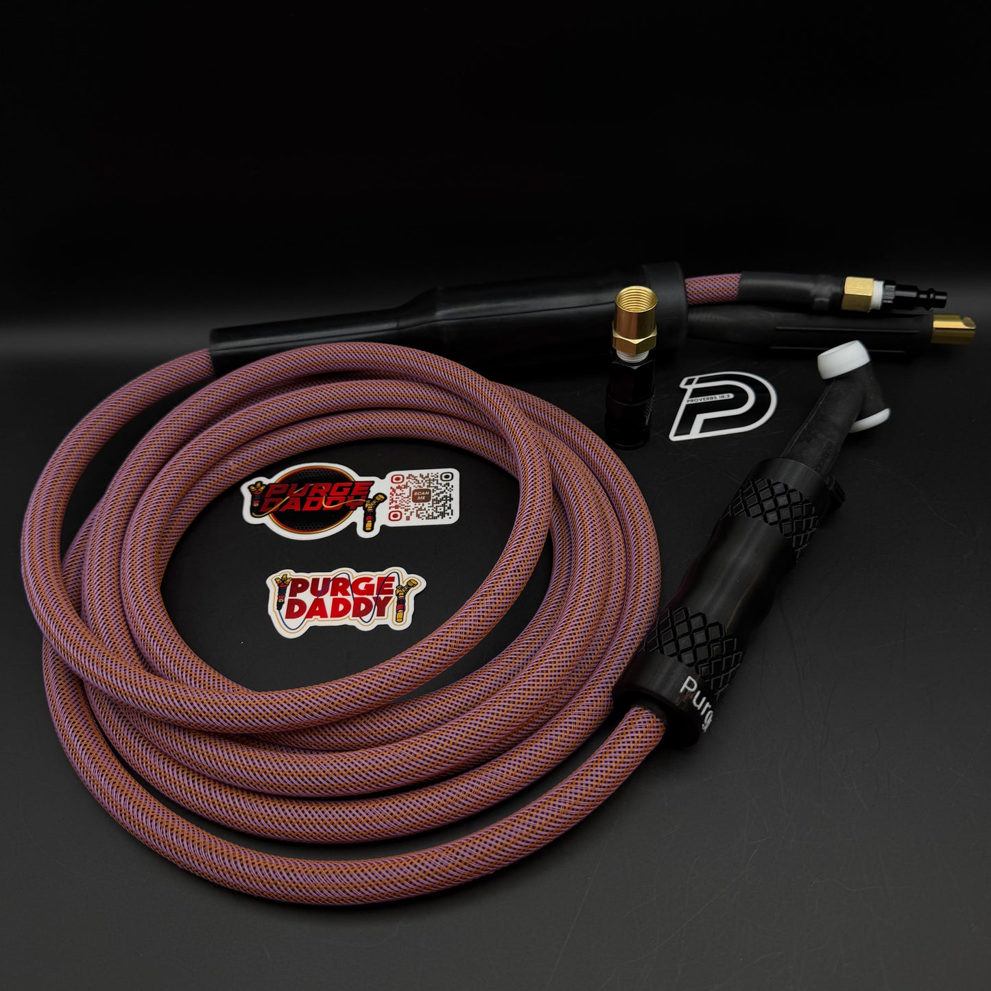 Orange and Purple PurgeDaddy 150A 1-Piece SuperFlex Tig Rig (Ready To Ship)