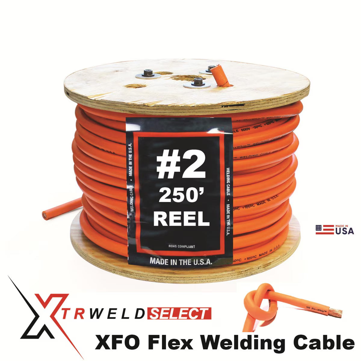 #2 Xtreme Flex Welding Cable 250ft Spool